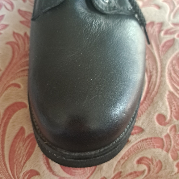 NWOT Mens Wolverine Black Leather Slid Resistant Workshoes 10.5 M - Picture 5 of 13